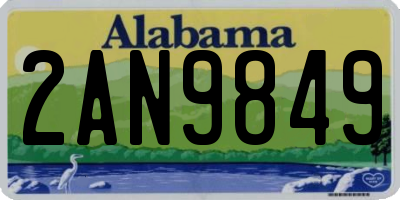 AL license plate 2AN9849