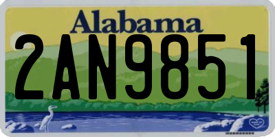 AL license plate 2AN9851