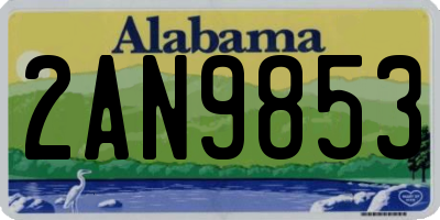 AL license plate 2AN9853