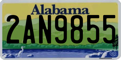 AL license plate 2AN9855