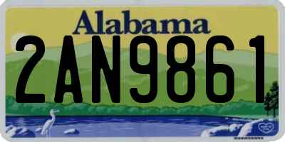 AL license plate 2AN9861
