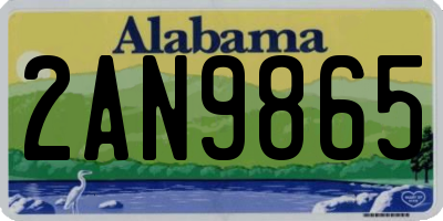 AL license plate 2AN9865