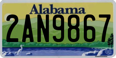 AL license plate 2AN9867