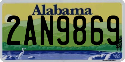 AL license plate 2AN9869