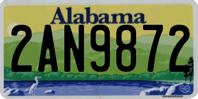 AL license plate 2AN9872