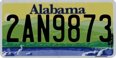 AL license plate 2AN9873