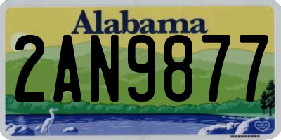 AL license plate 2AN9877