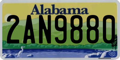 AL license plate 2AN9880
