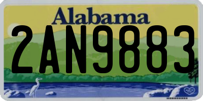 AL license plate 2AN9883