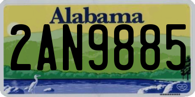 AL license plate 2AN9885