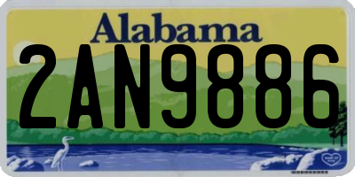 AL license plate 2AN9886