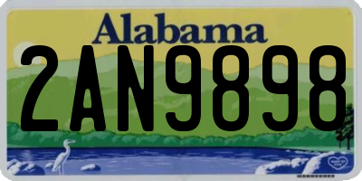 AL license plate 2AN9898
