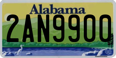 AL license plate 2AN9900