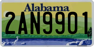 AL license plate 2AN9901