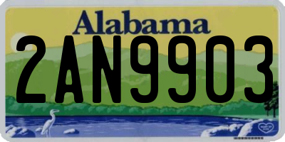 AL license plate 2AN9903