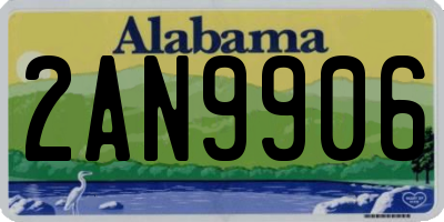 AL license plate 2AN9906
