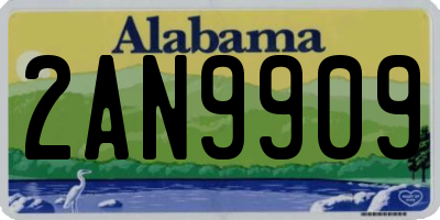AL license plate 2AN9909