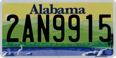 AL license plate 2AN9915