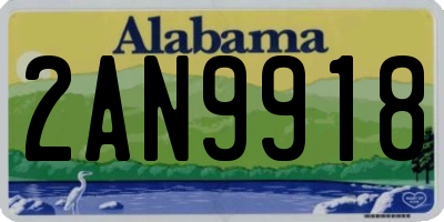 AL license plate 2AN9918