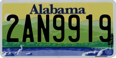 AL license plate 2AN9919