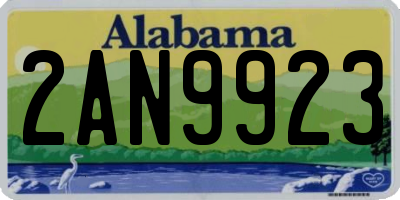 AL license plate 2AN9923