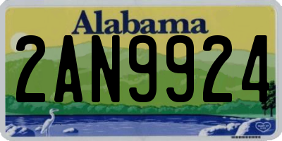 AL license plate 2AN9924