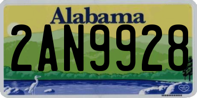 AL license plate 2AN9928