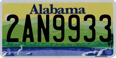 AL license plate 2AN9933