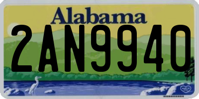 AL license plate 2AN9940