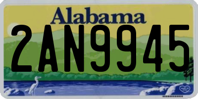 AL license plate 2AN9945