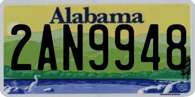 AL license plate 2AN9948