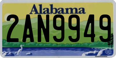 AL license plate 2AN9949