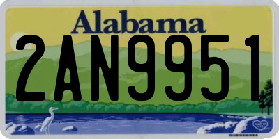 AL license plate 2AN9951