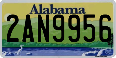 AL license plate 2AN9956
