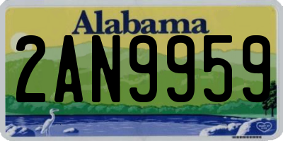 AL license plate 2AN9959
