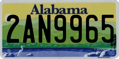 AL license plate 2AN9965