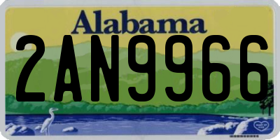 AL license plate 2AN9966
