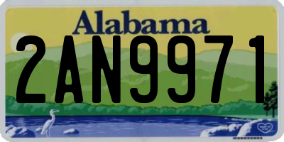 AL license plate 2AN9971