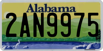 AL license plate 2AN9975