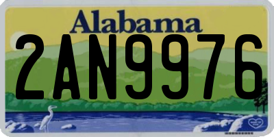 AL license plate 2AN9976