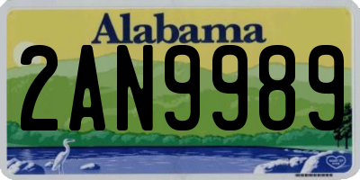 AL license plate 2AN9989