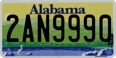 AL license plate 2AN9990