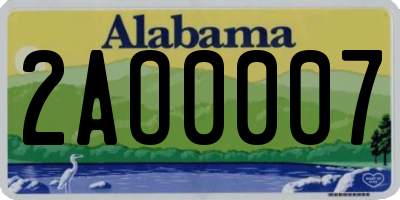 AL license plate 2AO0007