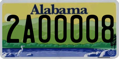 AL license plate 2AO0008
