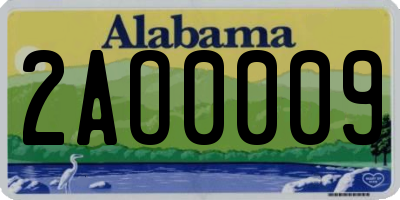 AL license plate 2AO0009