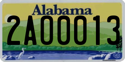 AL license plate 2AO0013