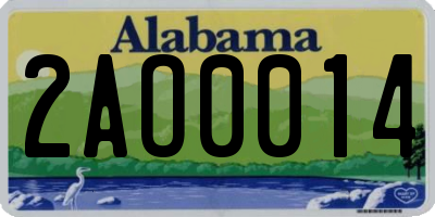 AL license plate 2AO0014