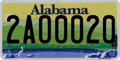 AL license plate 2AO0020