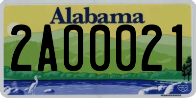 AL license plate 2AO0021