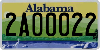 AL license plate 2AO0022